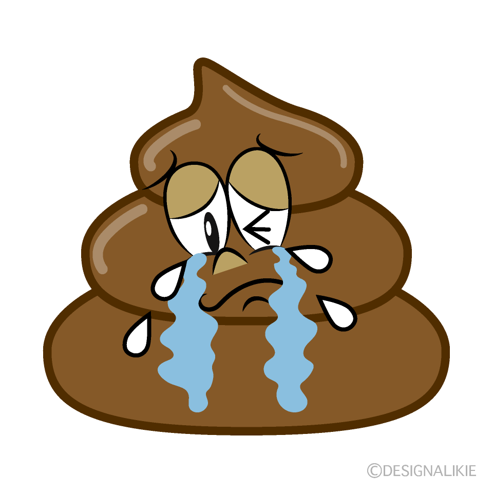 Crying Poop Cartoon Character Image