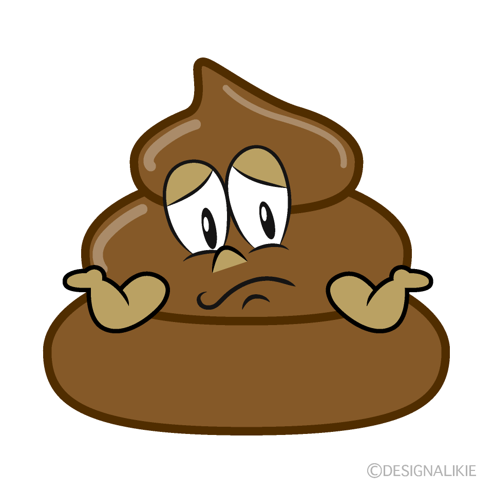 Troubled Poop Cartoon Character Image