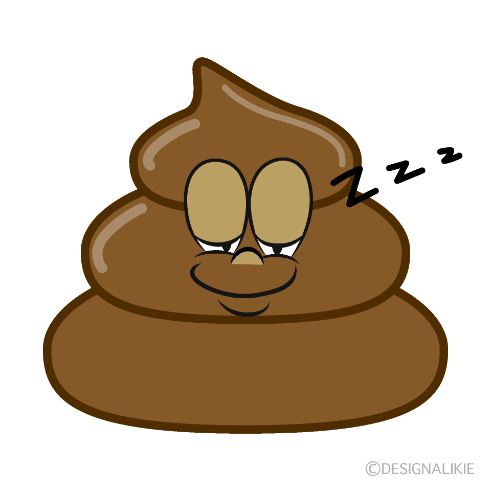 Sleeping Poop Cartoon Character Image