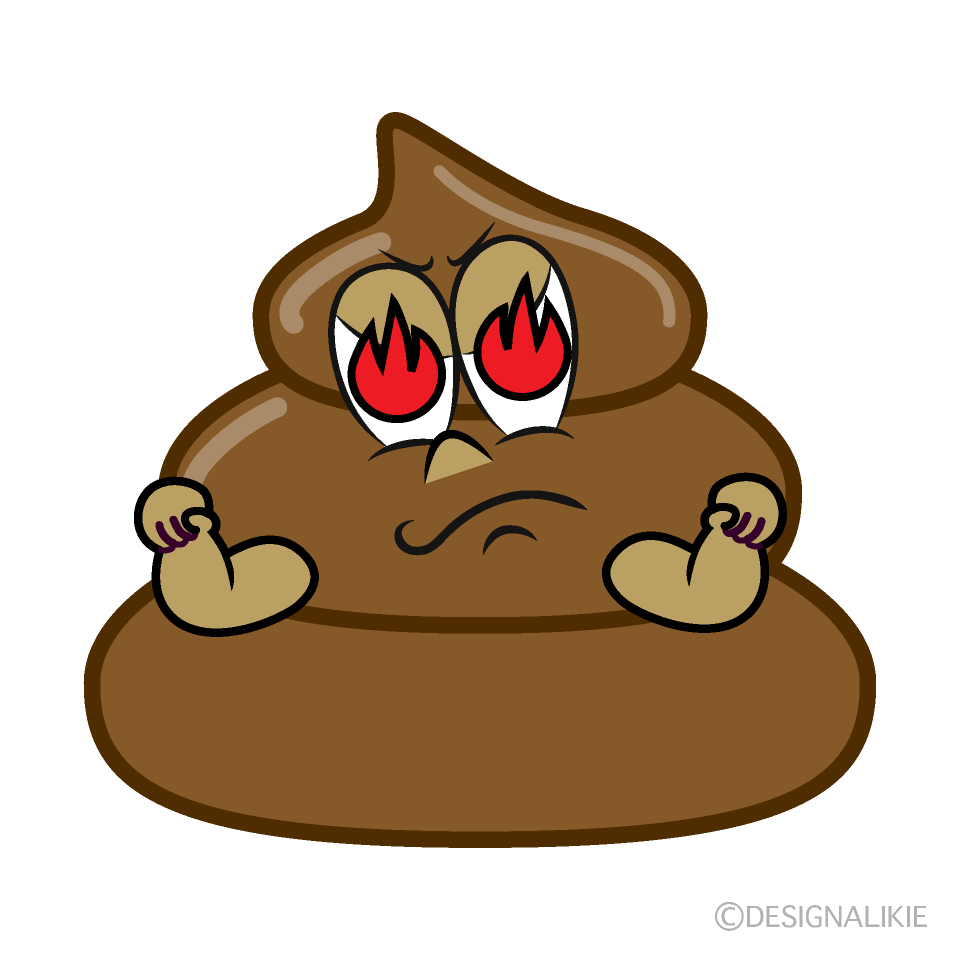 Enthusiasm Poop Cartoon Character Image