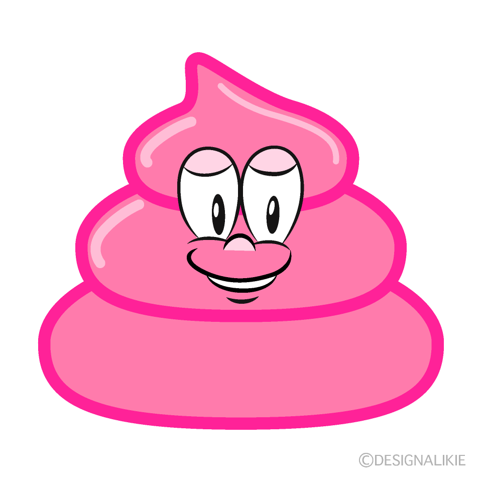 Pink Poop Cartoon Character Image