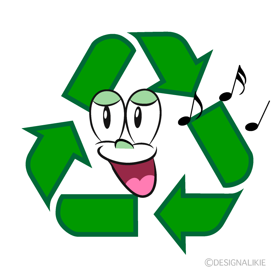 Singing Recycling Cartoon Character Image