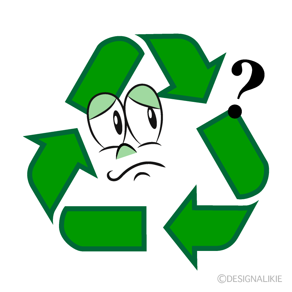 Thinking Recycling Cartoon Character Image