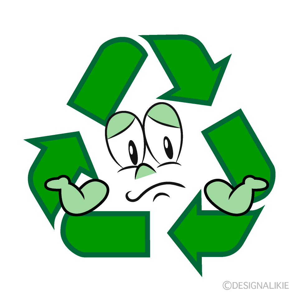 Troubled Recycling Cartoon Character Image