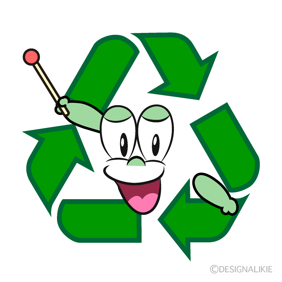 Speaking Recycling Cartoon Character Image