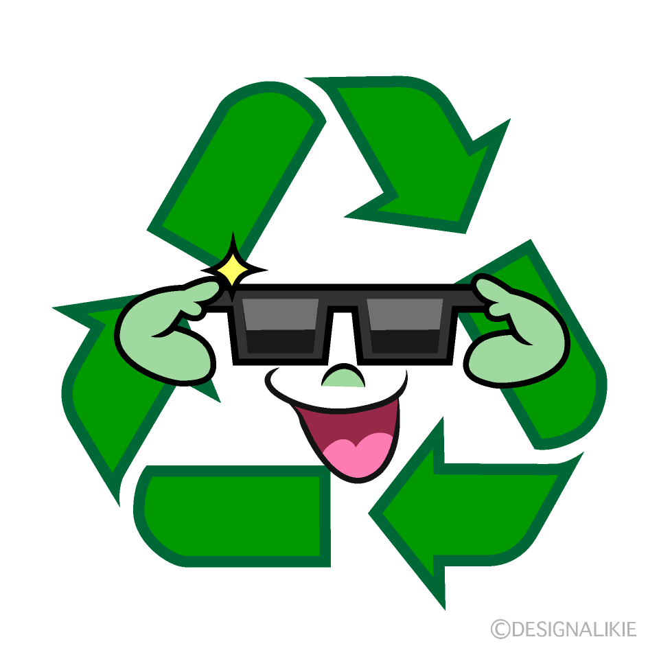 Cool Recycling Cartoon Character Image