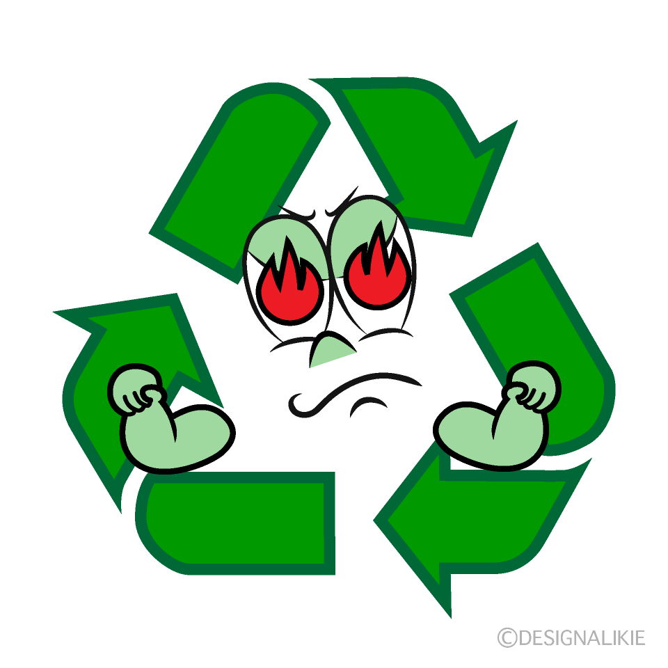 Enthusiasm Recycling Cartoon Character Image