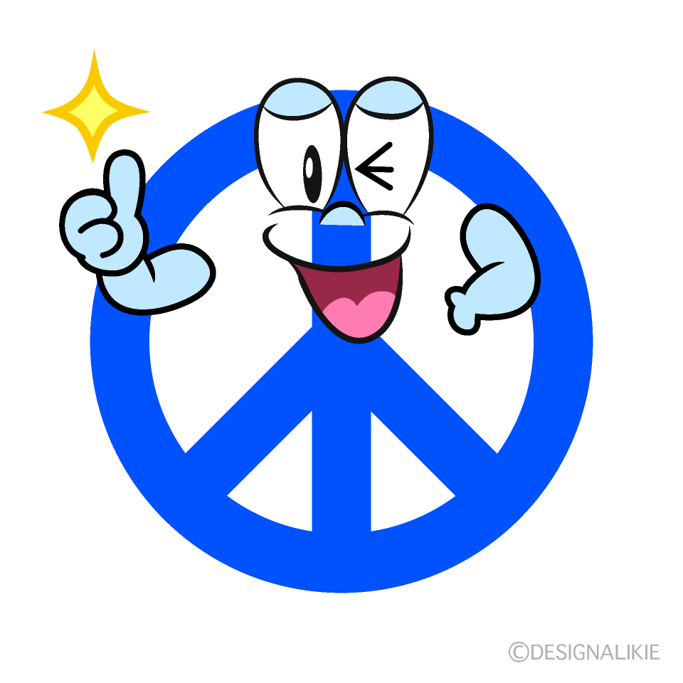 Thumbs up Peace Cartoon Character Image