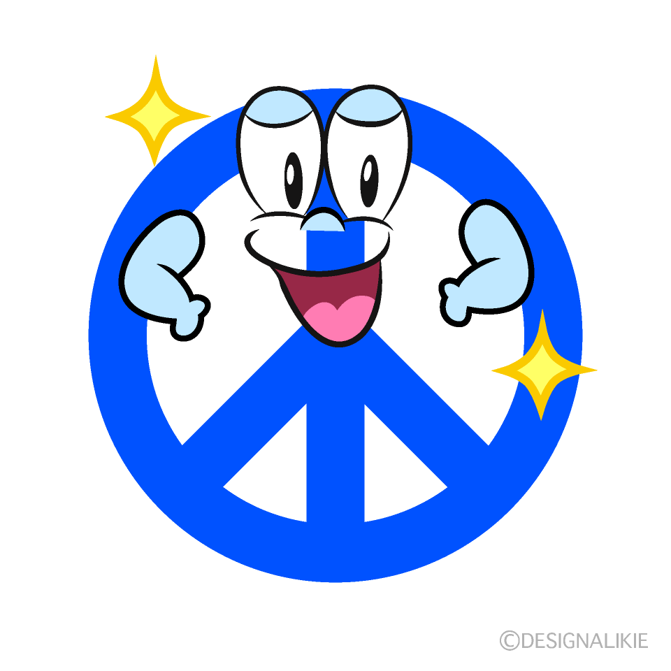 Glitter Peace Cartoon Character Image