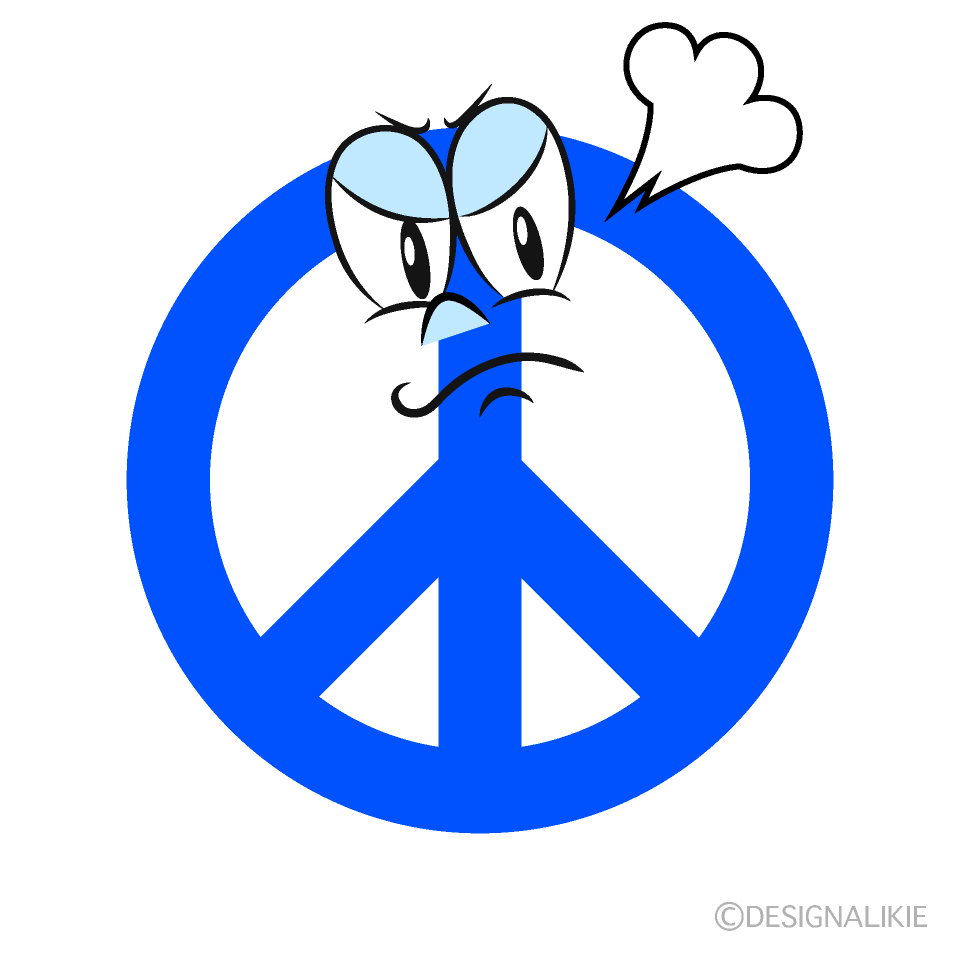 Angry Peace Cartoon Character Image