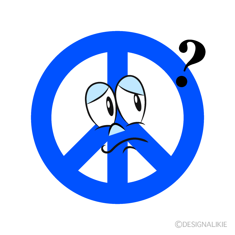 Thinking Peace Cartoon Character Image