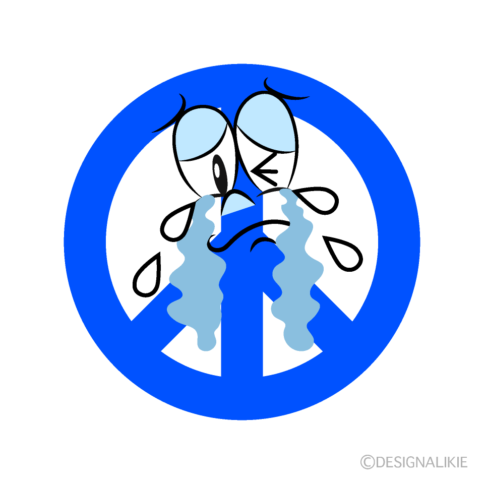 Crying Peace Cartoon Character Image