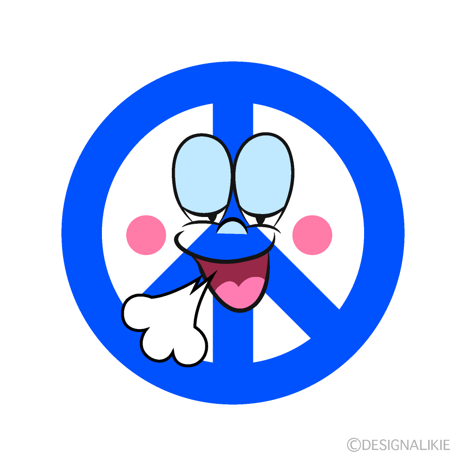 Relaxing Peace Cartoon Character Image