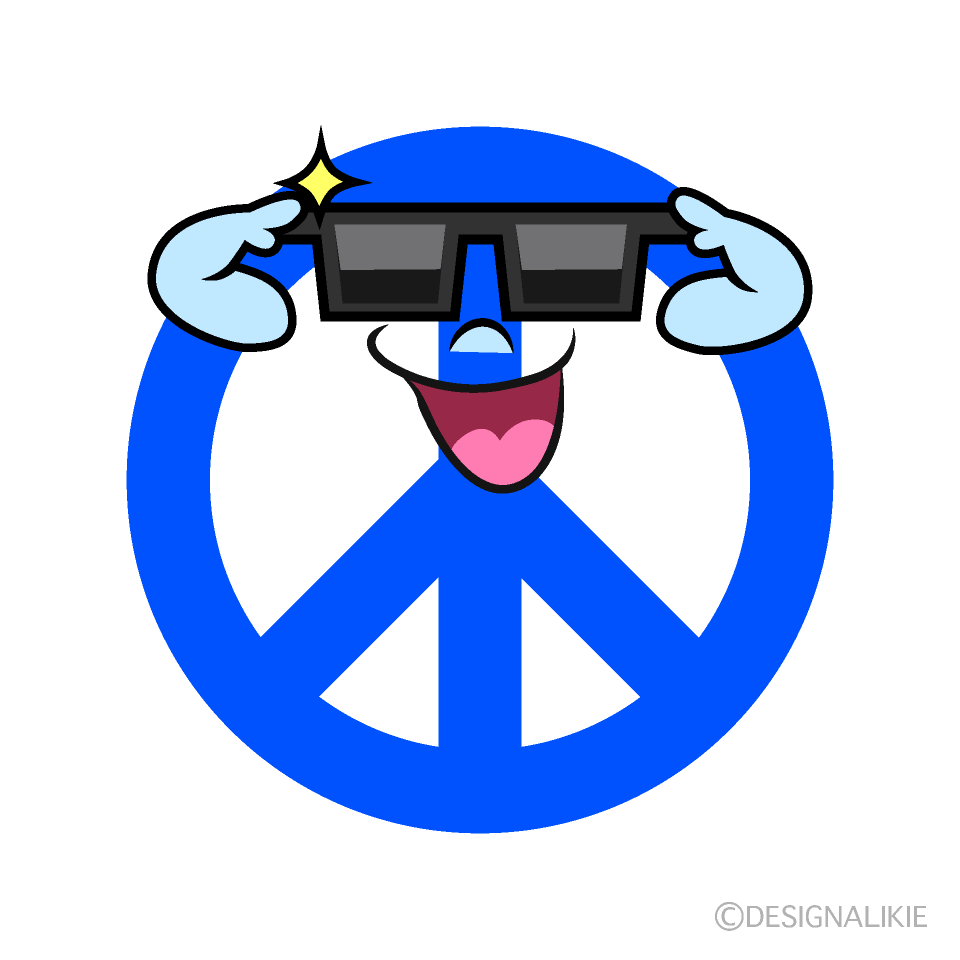 Cool Peace Cartoon Character Image