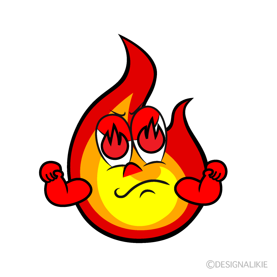 Enthusiasm Flame Cartoon Character Image