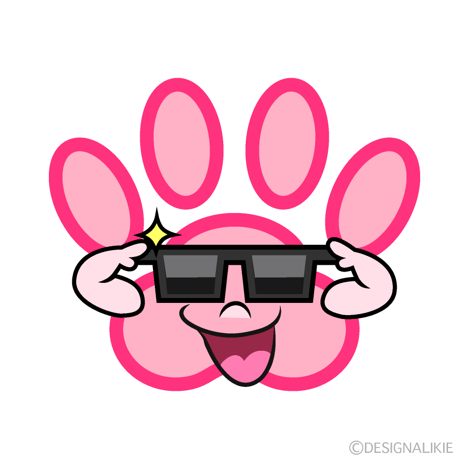 Cool Paw Print Cartoon Character Image