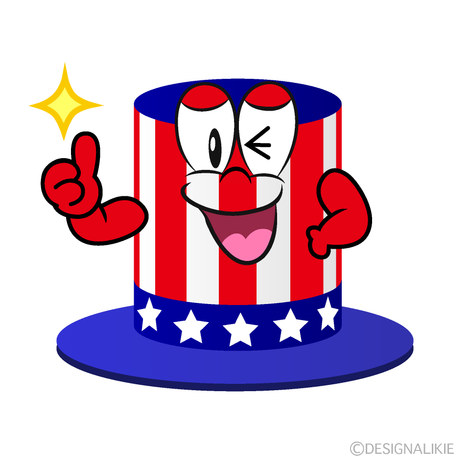 Thumbs up Independence Day Cartoon Character Image