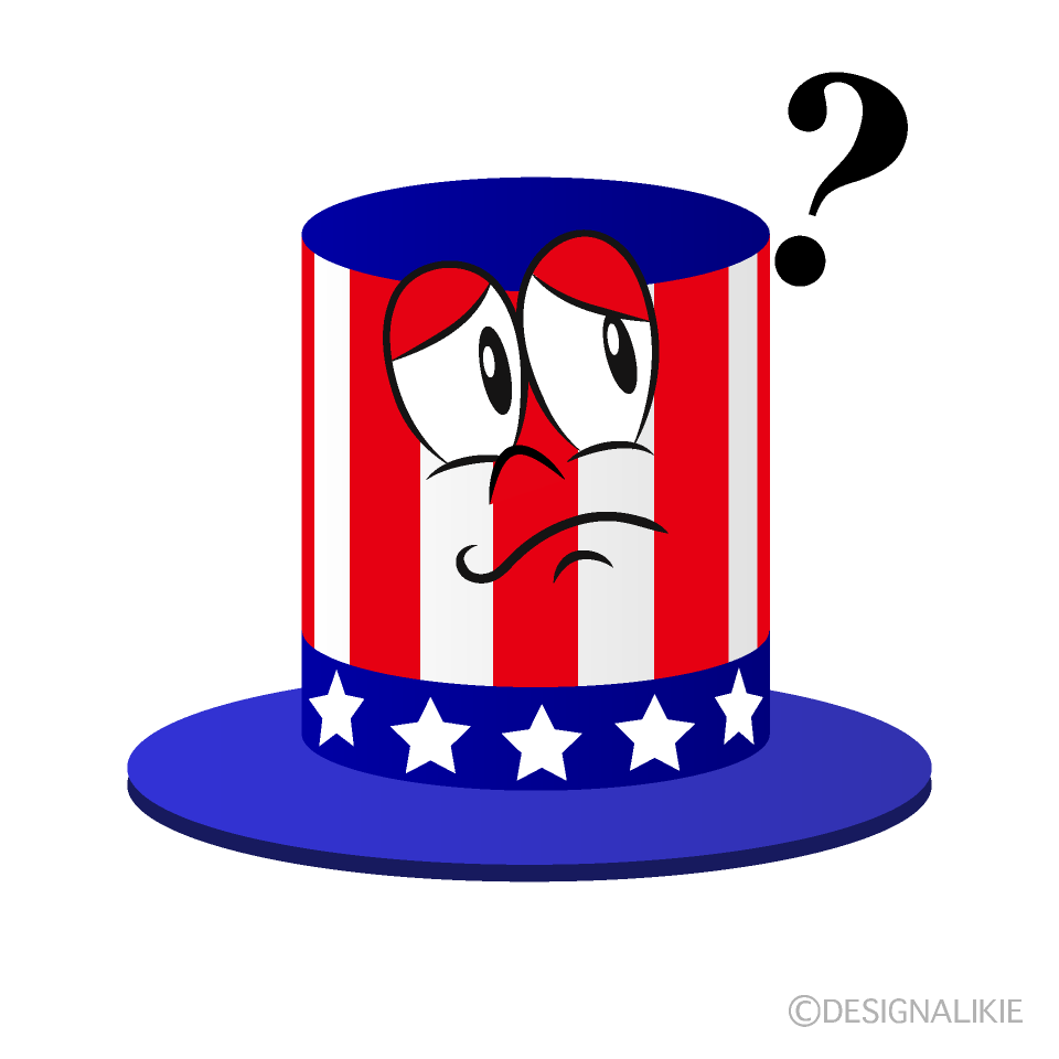 Thinking Independence Day Cartoon Character Image