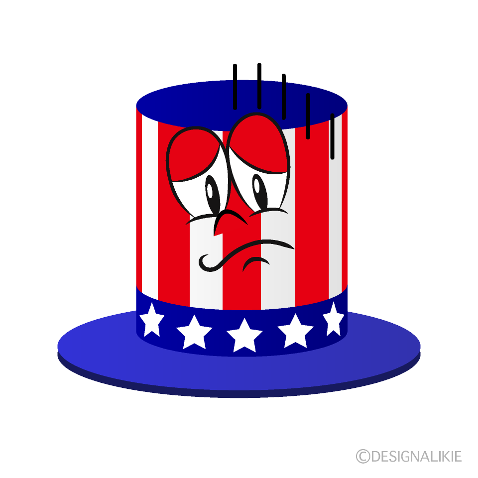 Depressed Independence Day Cartoon Character Image