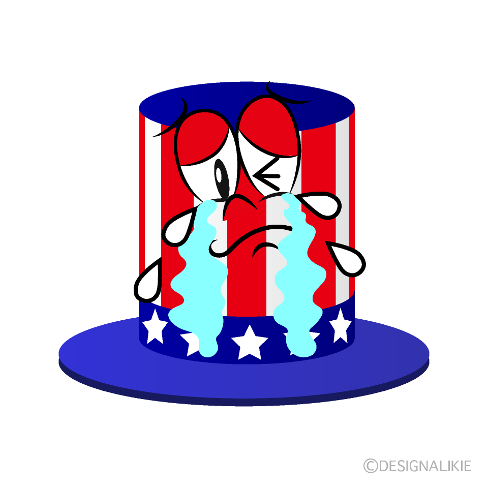 Crying Independence Day Cartoon Character Image