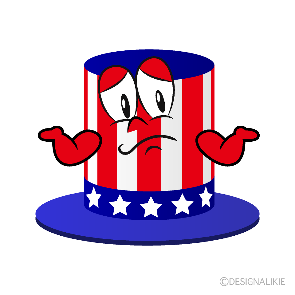 Troubled Independence Day Cartoon Character Image