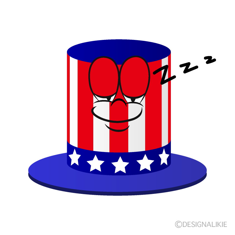 Sleeping Independence Day Cartoon Character Image