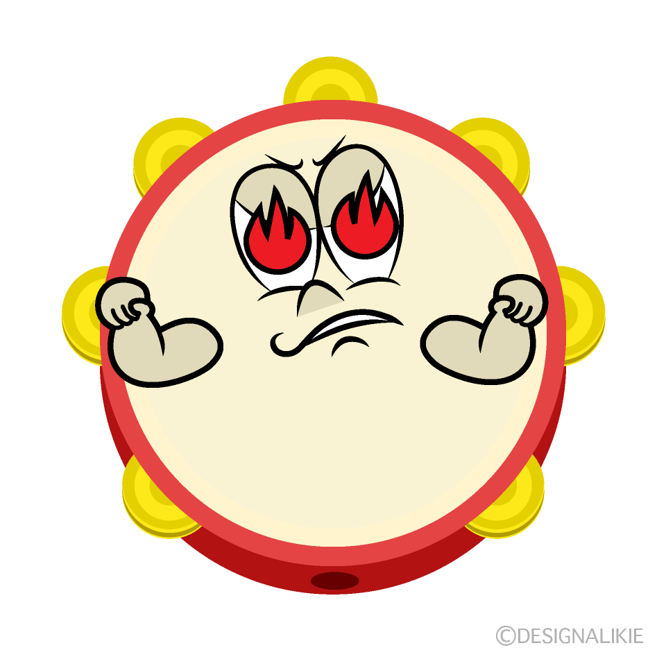 Enthusiasm Tambourine Cartoon Character Image