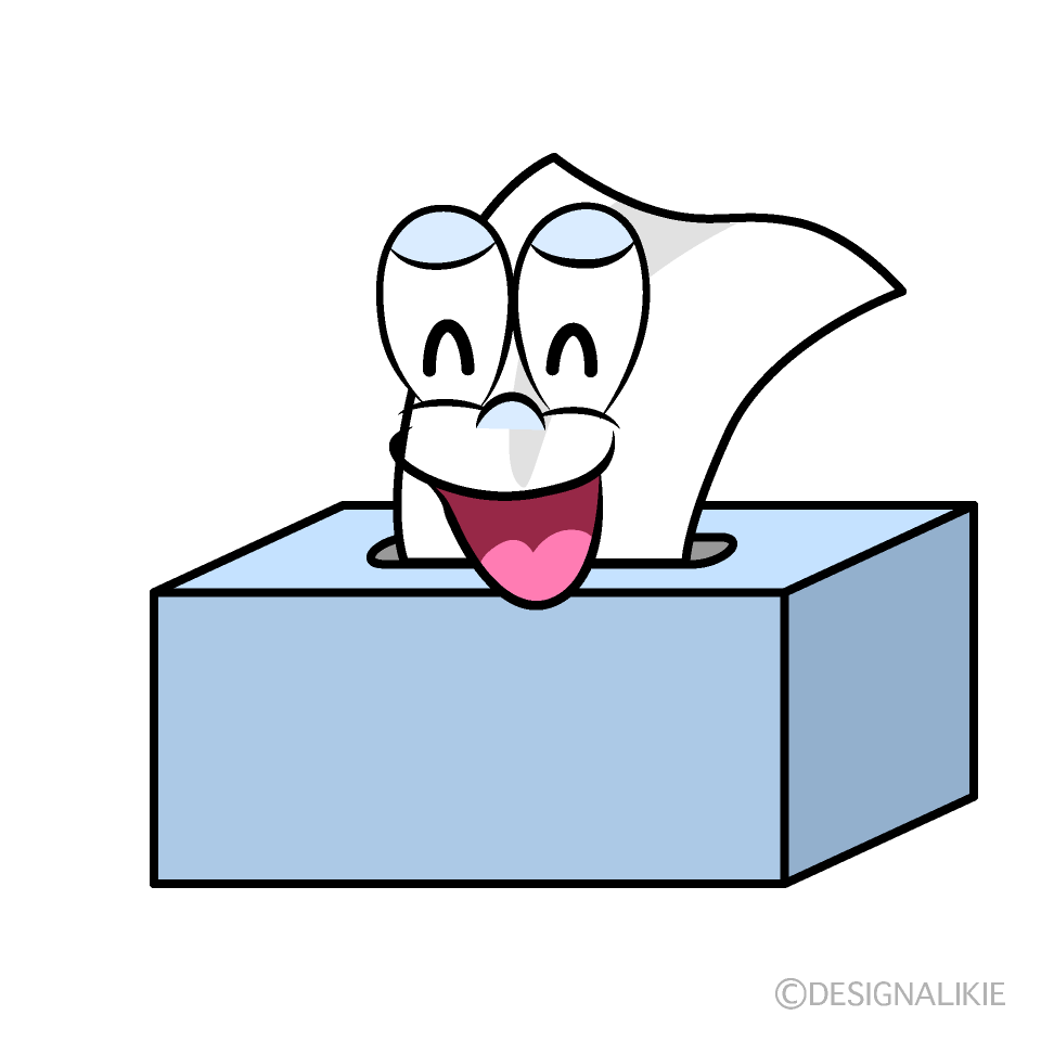 Smiling Tissues Cartoon Character Image