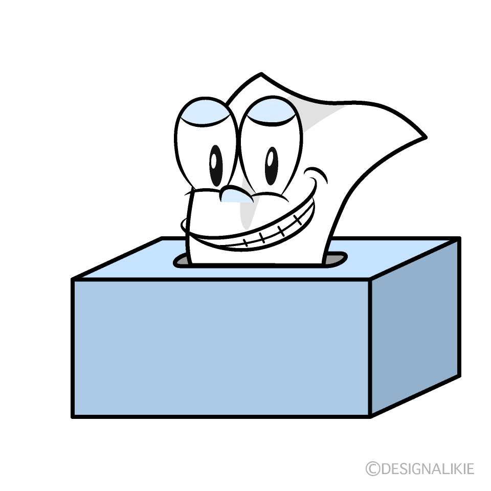 Grinning Tissues Cartoon Character Image