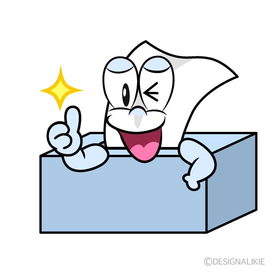 Thumbs up Tissues Cartoon Character Image