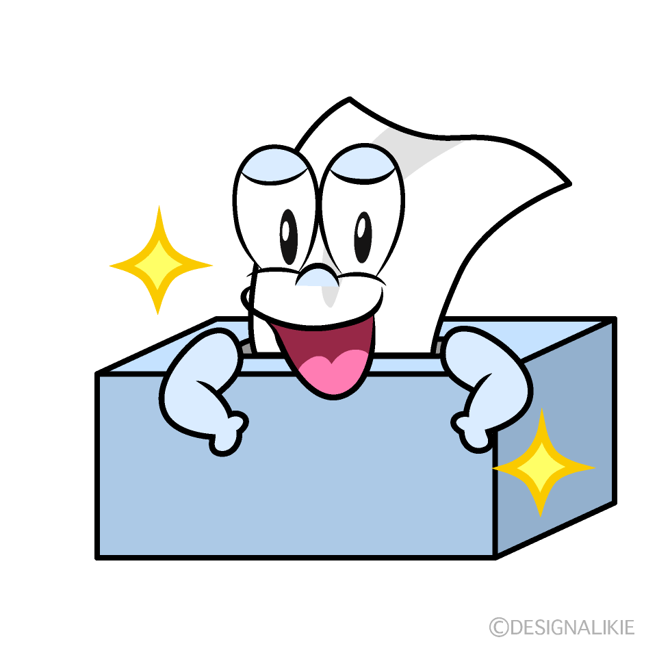 Glitter Tissues Cartoon Character Image