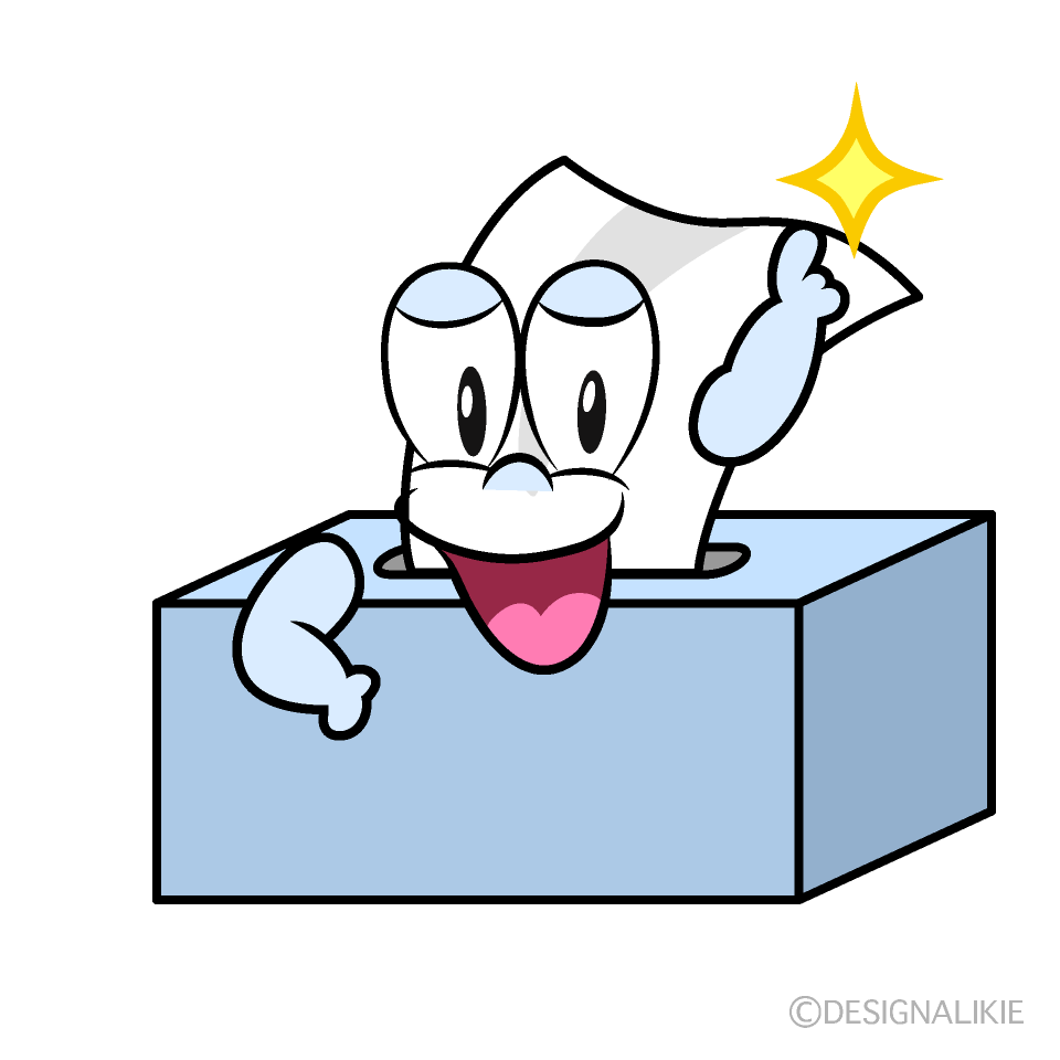 Posing Tissues Cartoon Character Image