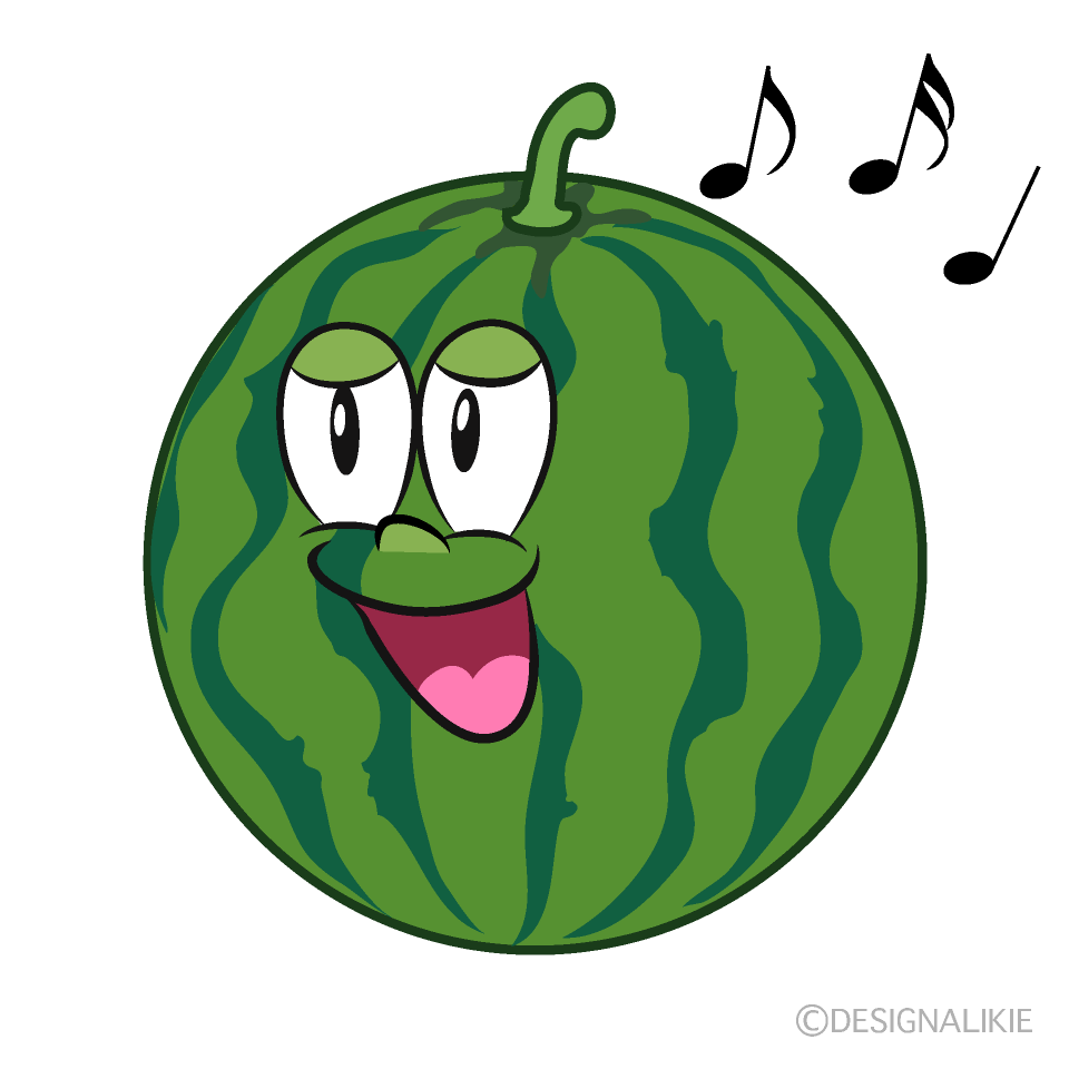 Free Singing Watermelon Cartoon Image｜Charatoon