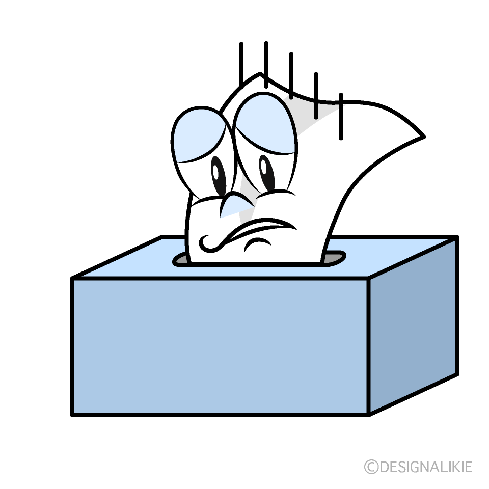 Depressed Tissues Cartoon Character Image