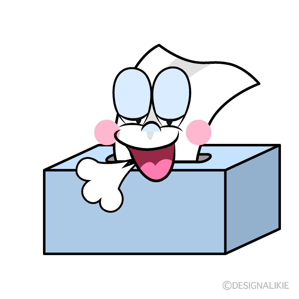 Relaxing Tissues Cartoon Character Image