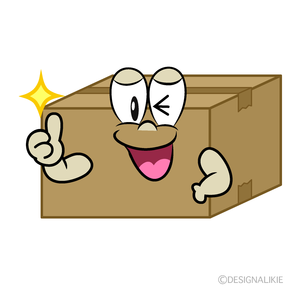 Thumbs up Box Cartoon Character Image