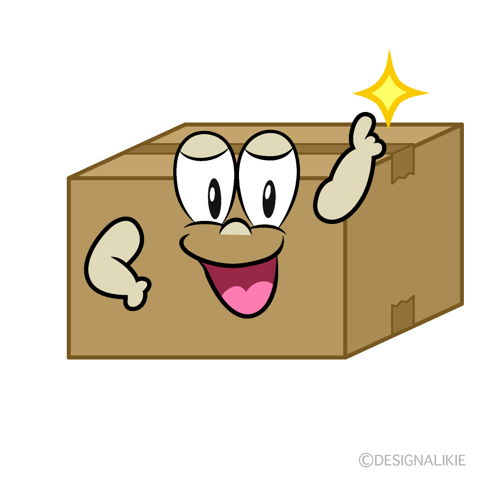 Posing Box Cartoon Character Image