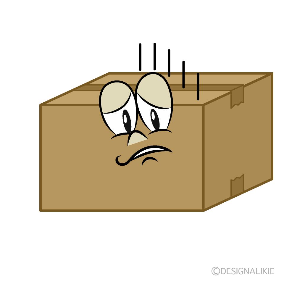 Depressed Box Cartoon Character Image