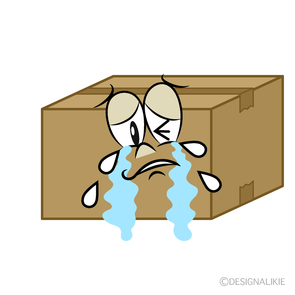 Crying Box Cartoon Character Image