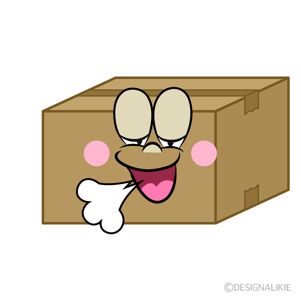 Relaxing Box Cartoon Character Image