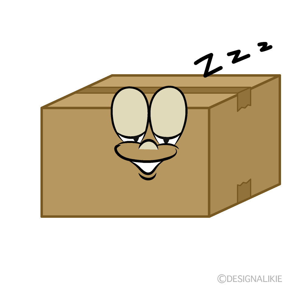 Sleeping Box Cartoon Character Image