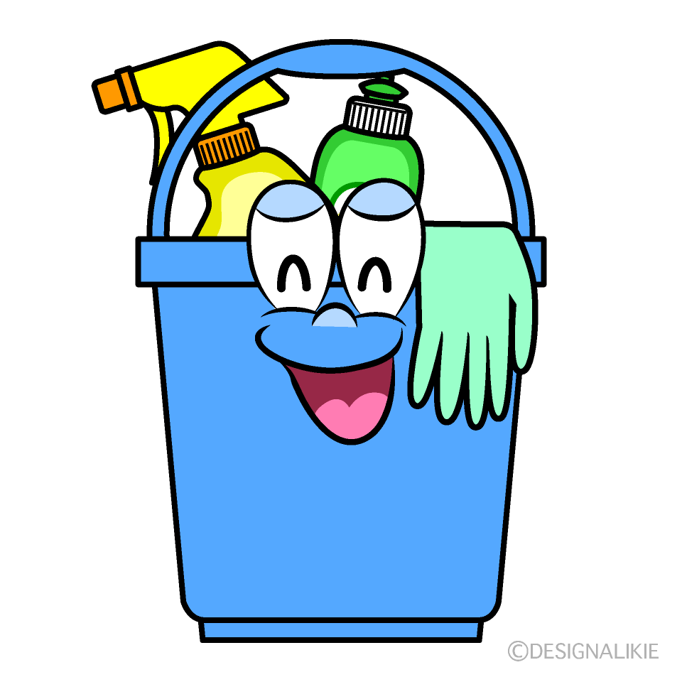 Smiling Bucket Cartoon Character Image