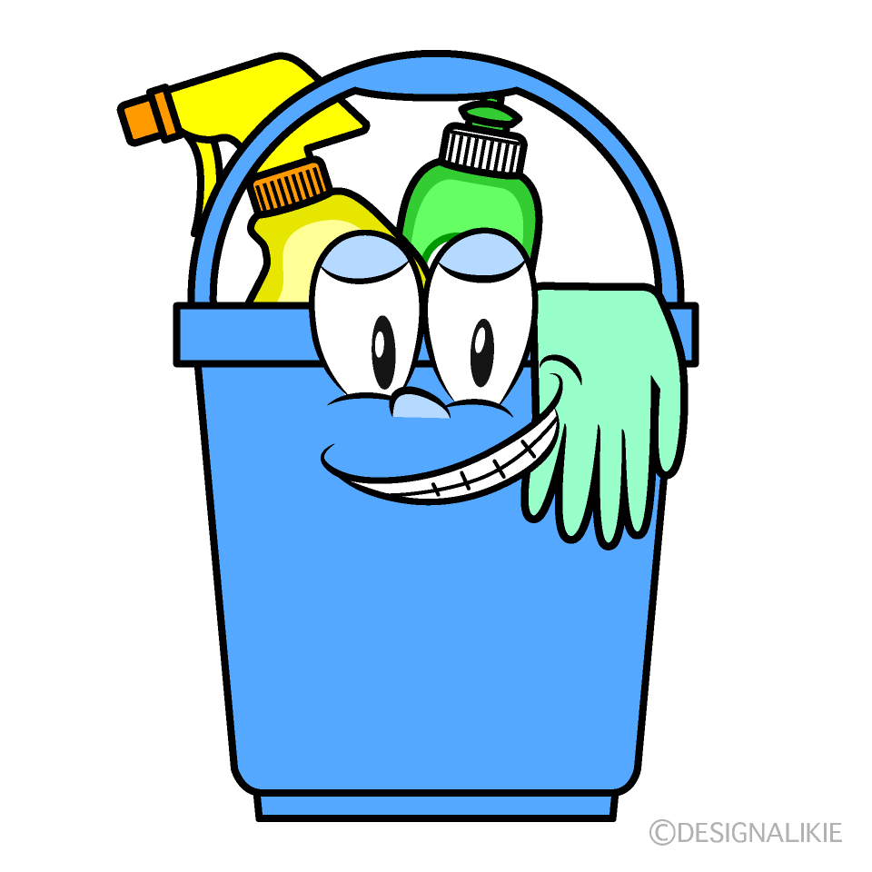 Grinning Bucket Cartoon Character Image