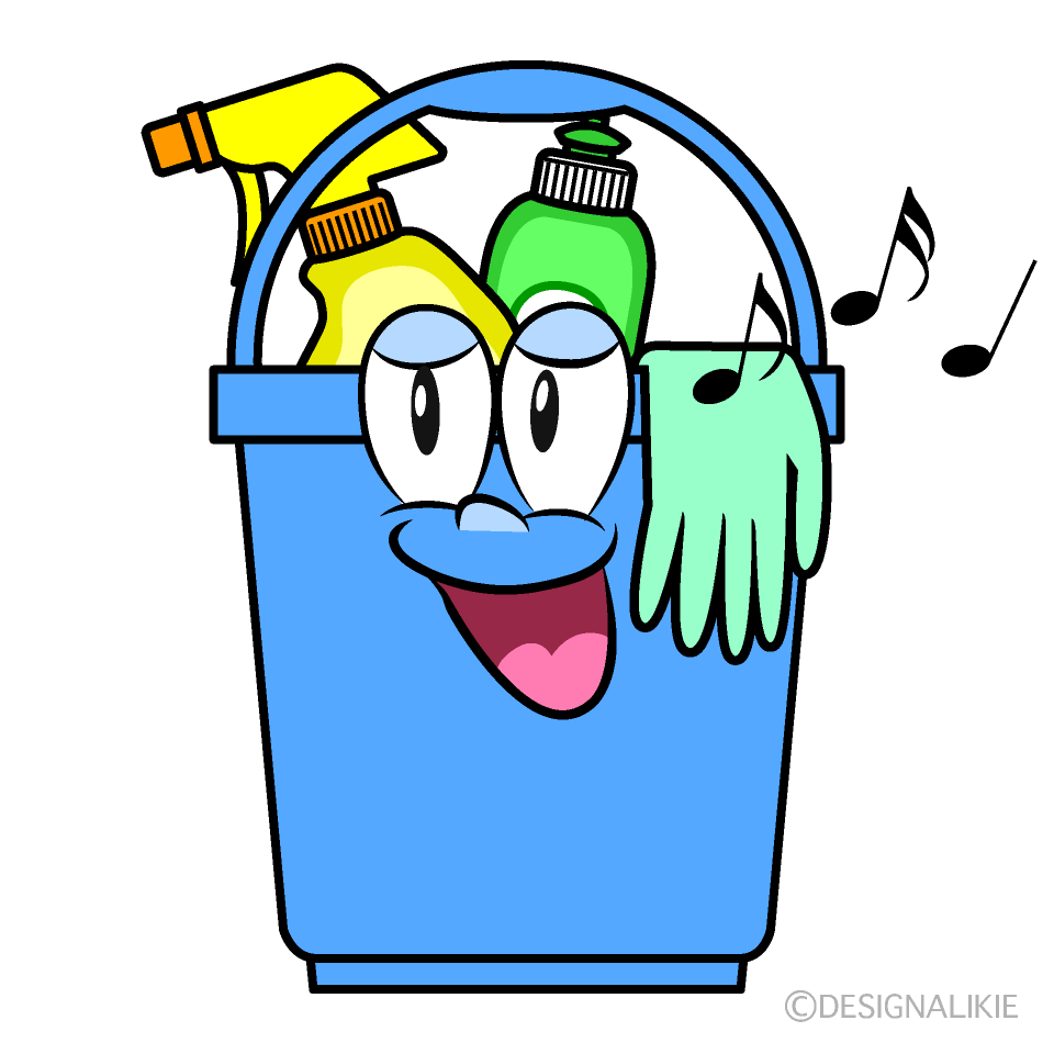 Singing Bucket Cartoon Character Image