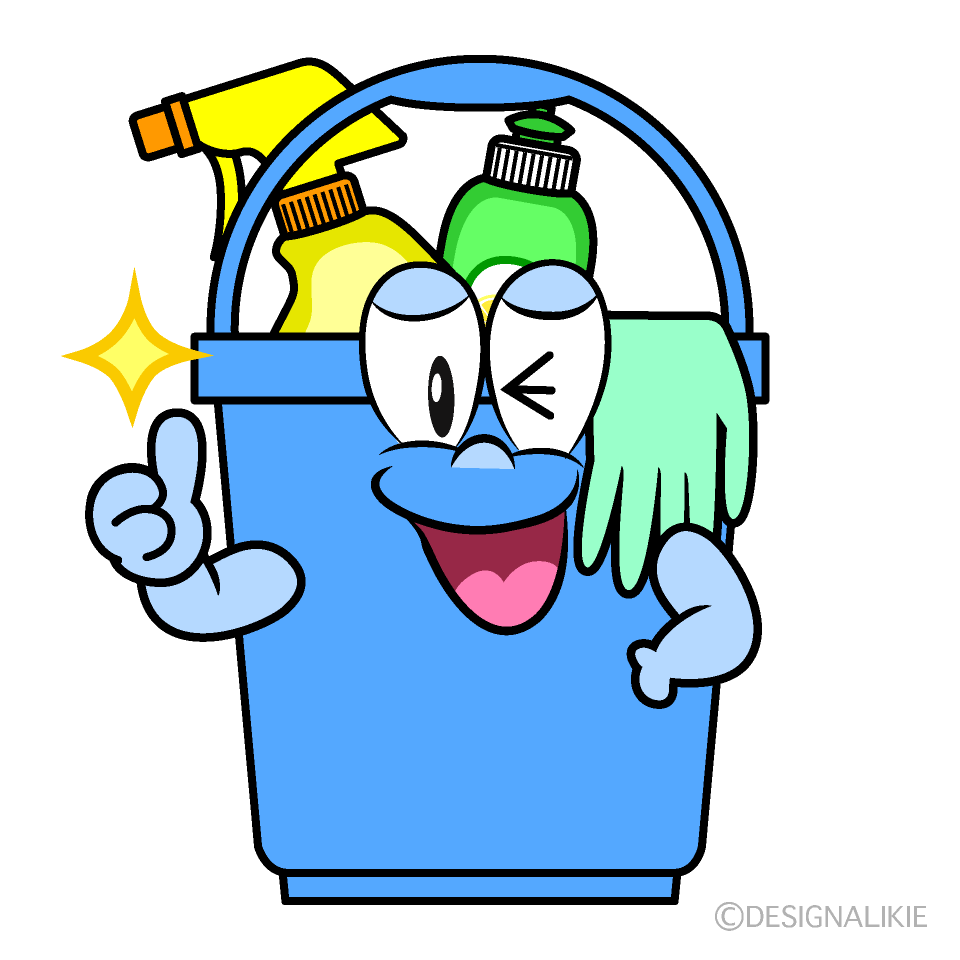 Thumbs up Bucket Cartoon Character Image