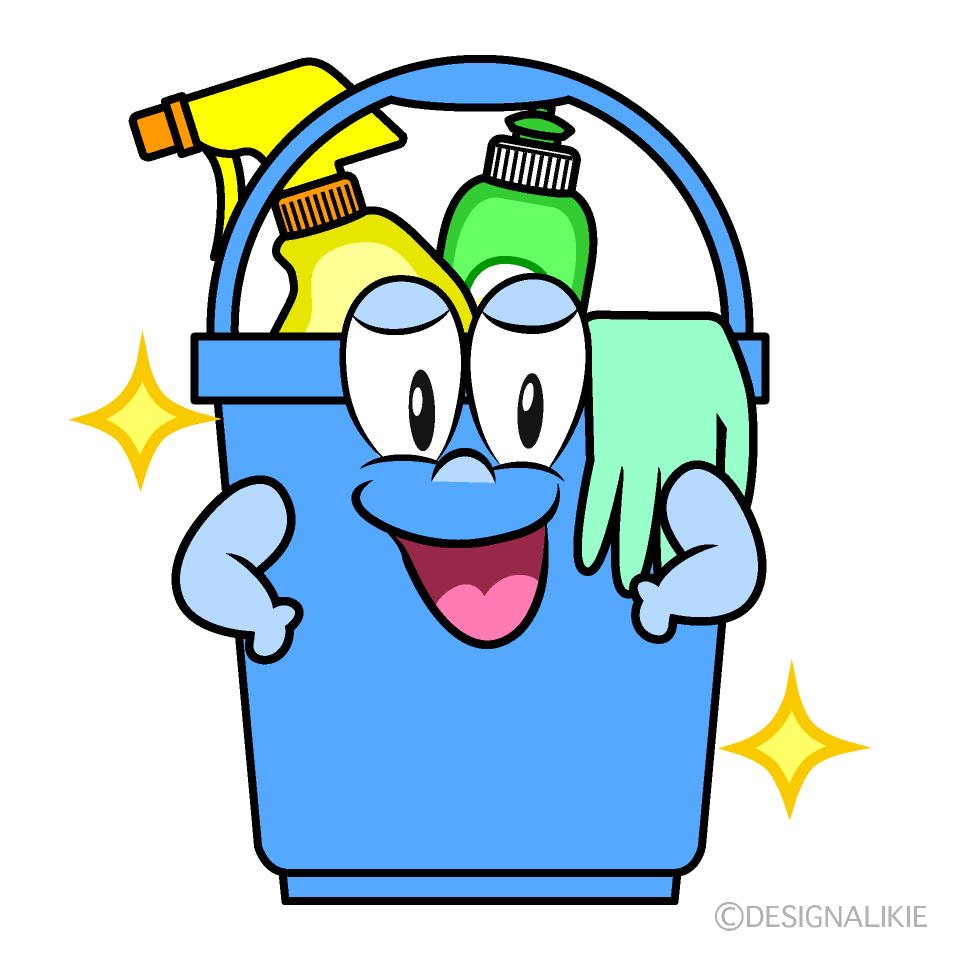 Glitter Bucket Cartoon Character Image