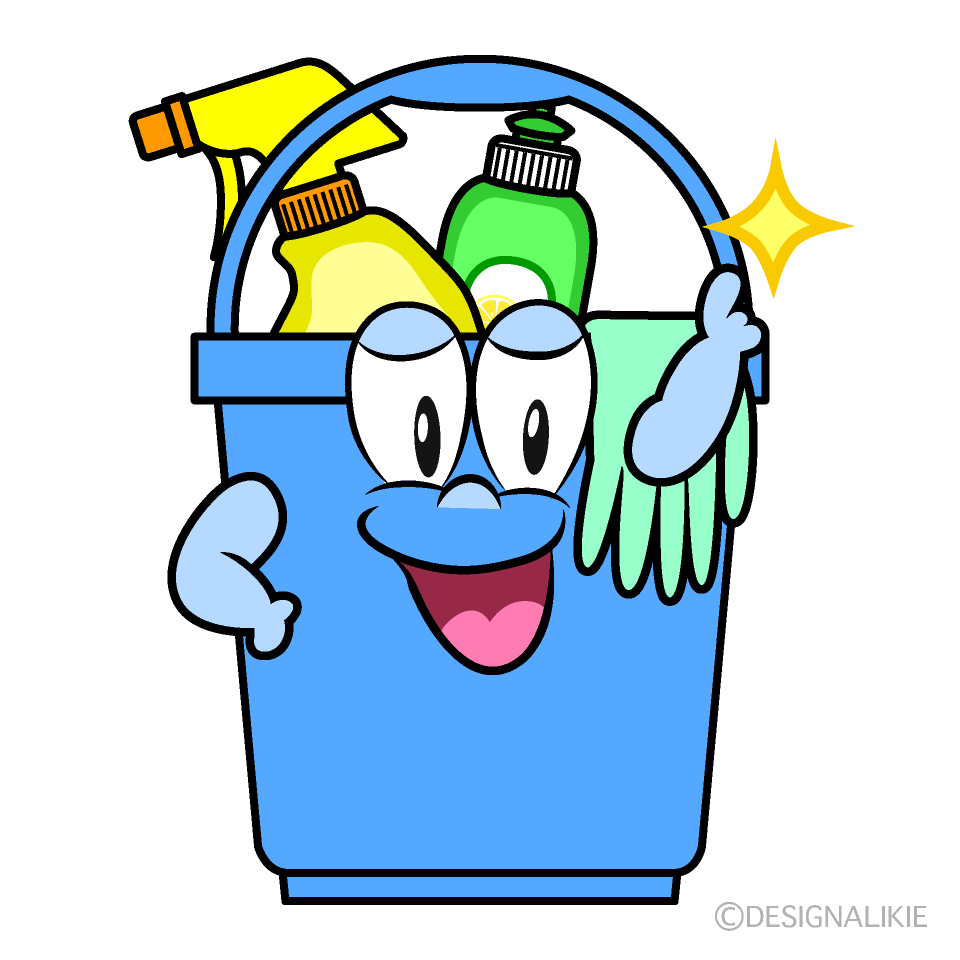 Posing Bucket Cartoon Character Image