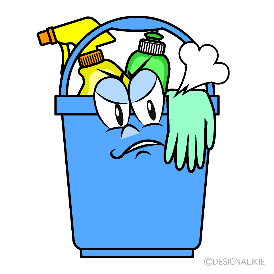 Angry Bucket Cartoon Character Image