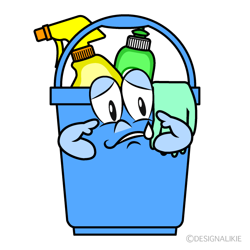 Sad Bucket Cartoon Character Image