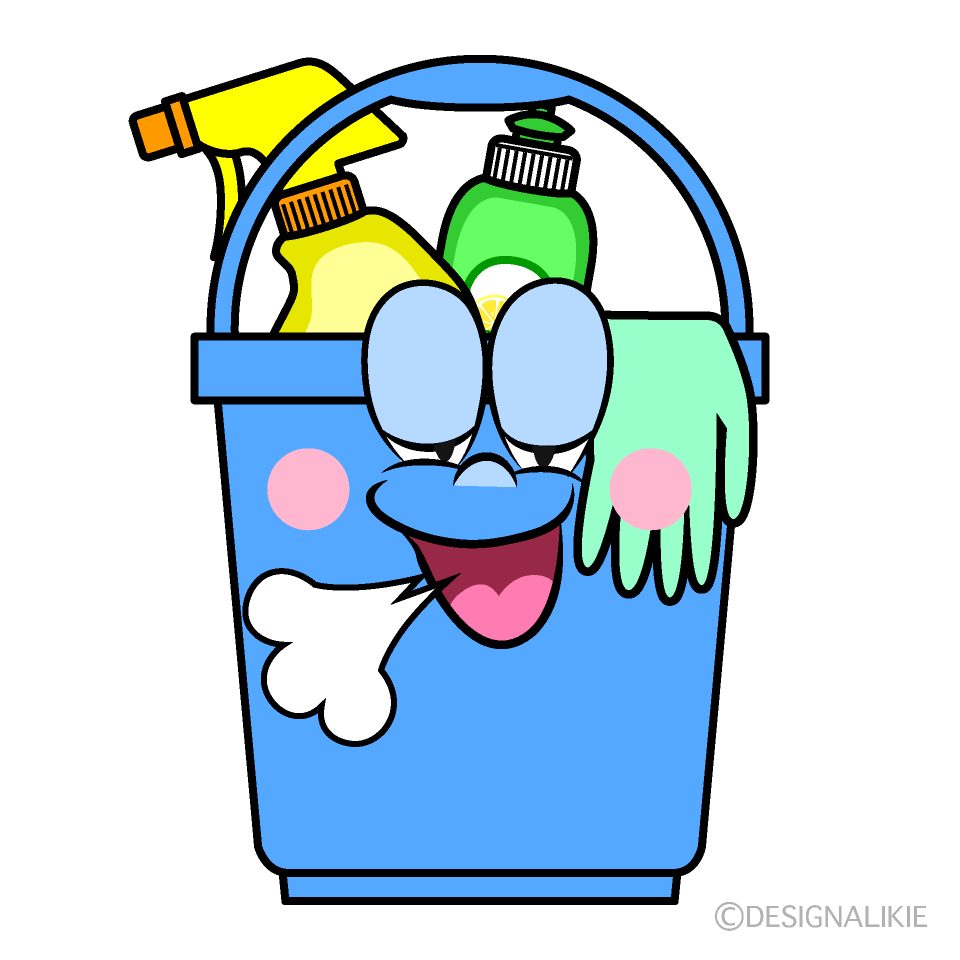 Relaxing Bucket Cartoon Character Image